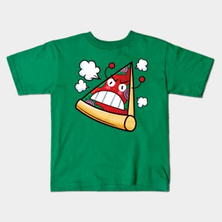 Red Angry Pizza Kids T-Shirt